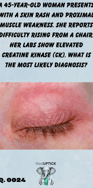 a closed eye of a woman where the skin is very red