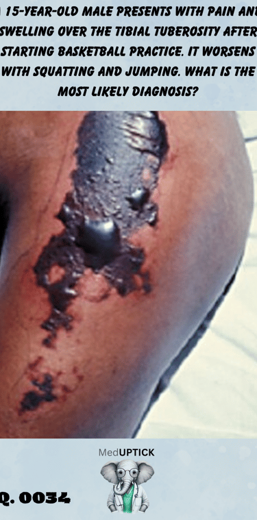 skin necrosis on a patient's leg