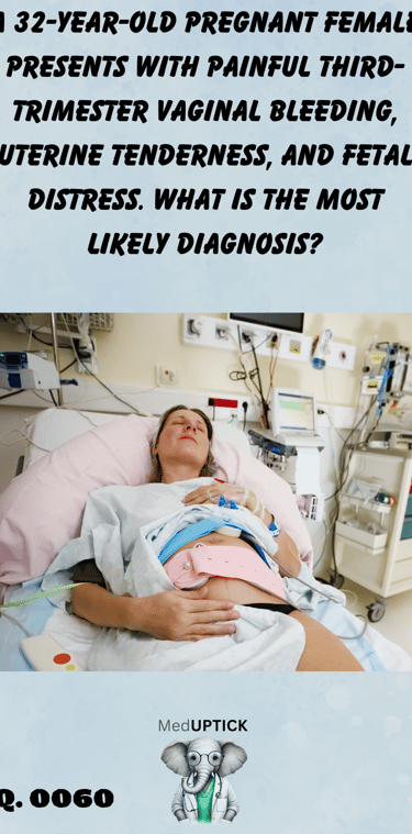 a woman lying in a hospital bed rubbing her pregnancy belly in pain