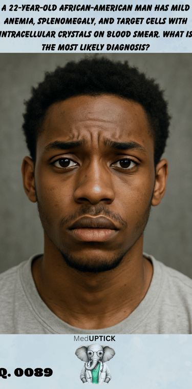 a young adult African American male with pale conjunctiva due to anemia has a concerned expression