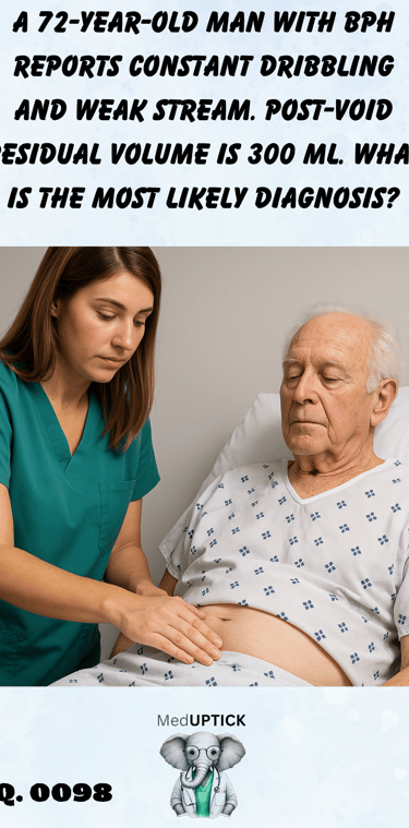 a female medical practitioner performing.a lower abdominal examination on an elderly male