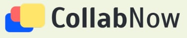 CollabNow logo featuring colorful square icons and bold black typography for collaboration software.