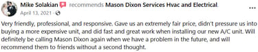Testimonial 3: Friendly, professional, and responsive.  Extremely fair price
