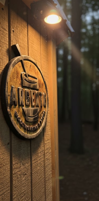 a wooden sign that says,'the name of the shop