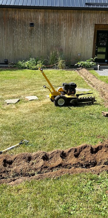 Entrepreneur électricien, à Québec et Lévis, qui fait la trenchée lui-même.