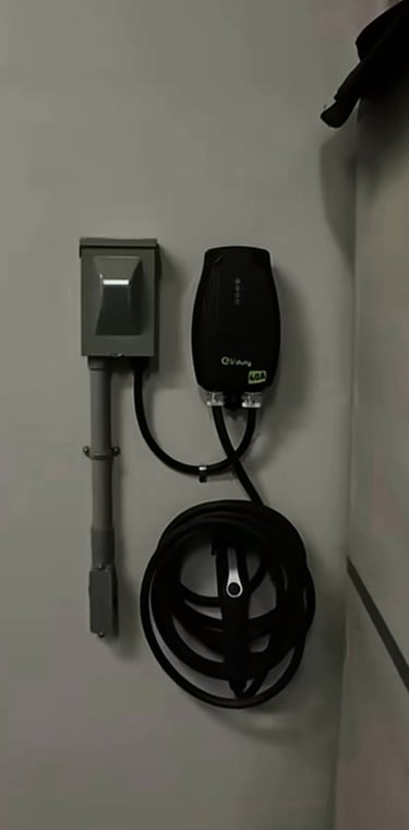 Infrastructure de recharge pour véhicule électrique en condo.