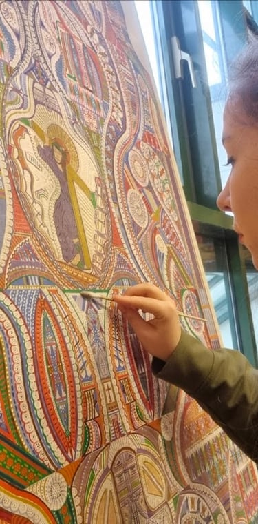 Restauration d'un tableau Augustin Lesage