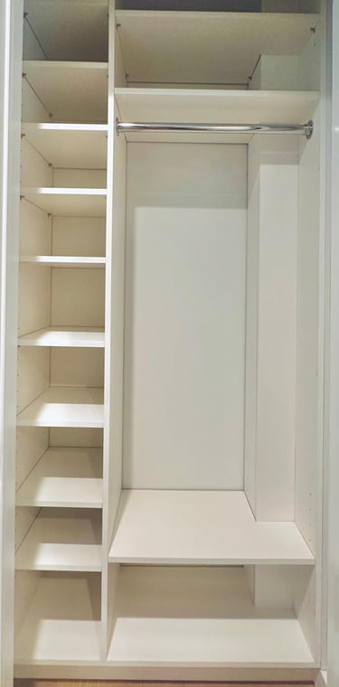 a closet with a closet space for a closet