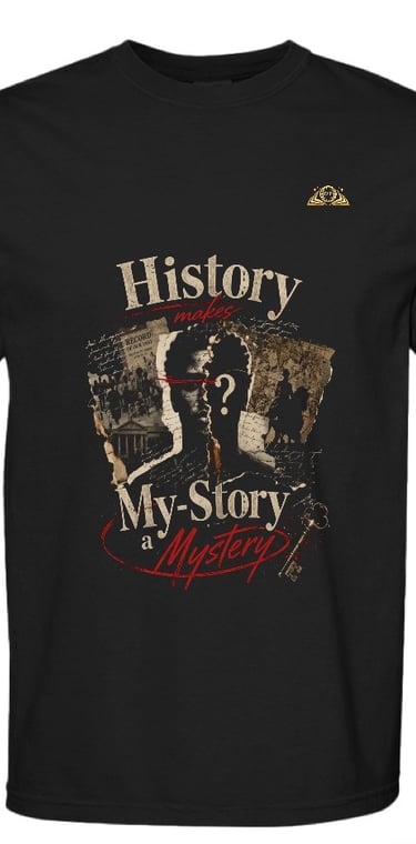 Front view of history is a mystery T