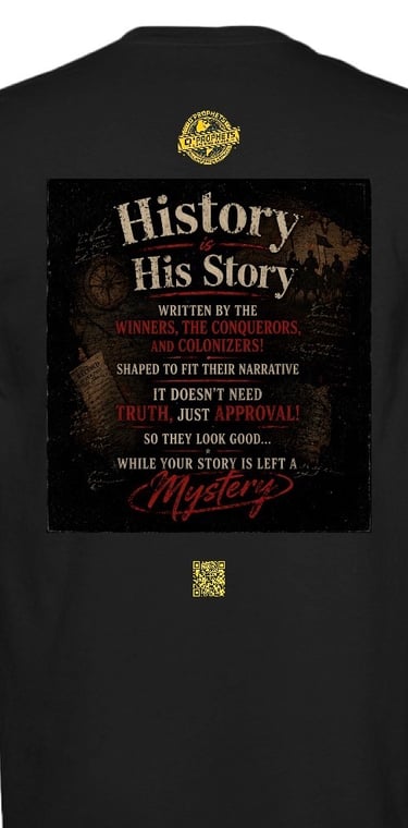 Back view of History is a Mystery T