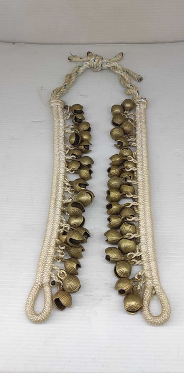 "Handcrafted tribal anklet–ethnic foot jewelry for dance and culture-for overseas markets"