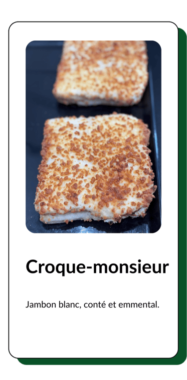croque monsieur jambon blanc conté et emmental