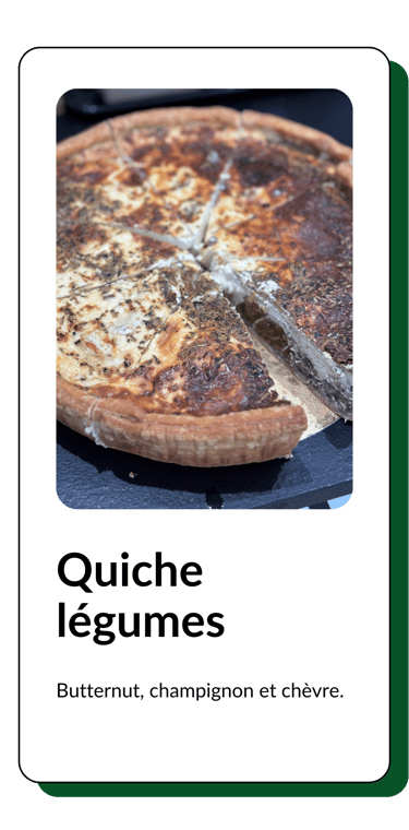 quiche légume, butternut, chèvre