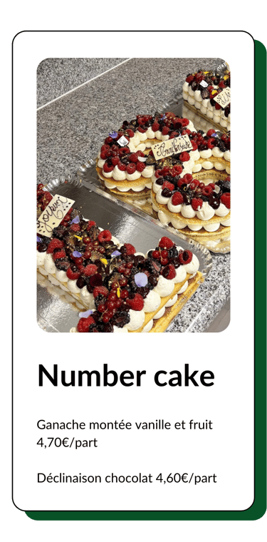 number cake aux fruits rouges