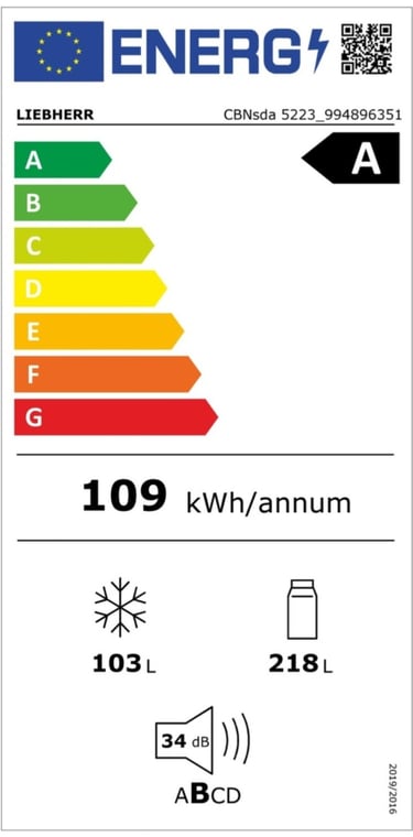 Energielevel vom Liebherr CBNsda 5223
