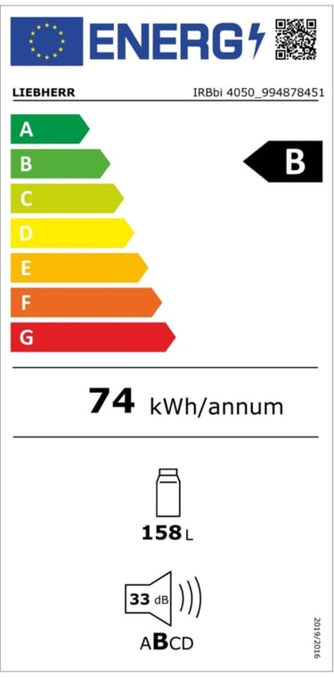Energielevel vom Liebherr IRBbi 4050