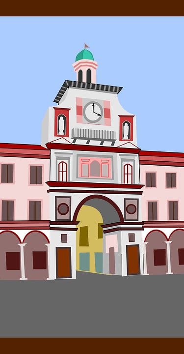 a clock tower with a clock on top of it