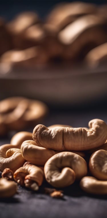 a pile of Sri Lankan Jambo cashewers sitting on a table