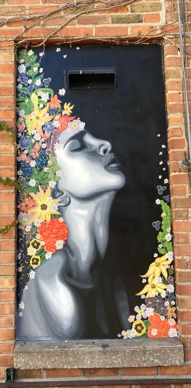 Wall mural in Oshkosh, Wisconsin. 