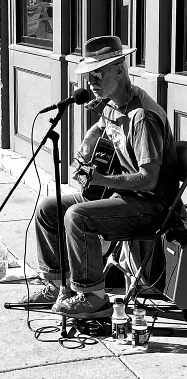 Street Musician in Princeton, Wisconsin. 