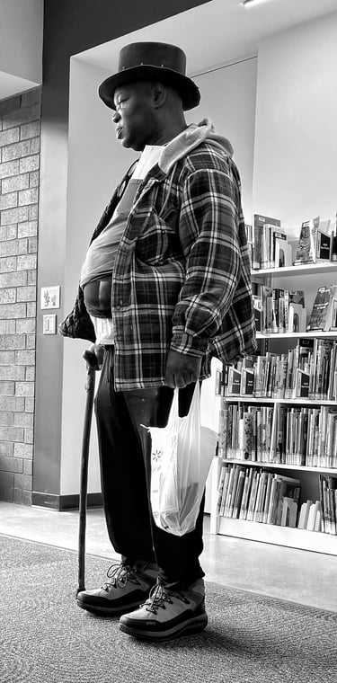 Man of the streets in Eau Claire, Wisconsin. 