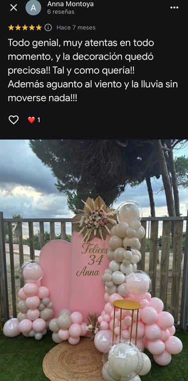 Decoración de arco de globos en Gavà para fiesta de cumpleaños 