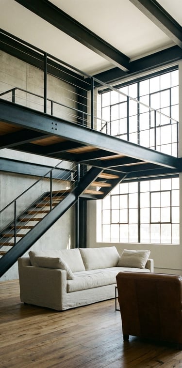 Altillo estructural de acero en vivienda, Murcia