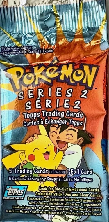 Booster pack Topps Pokémon series 2 US Canadien Sacha and Pikachu