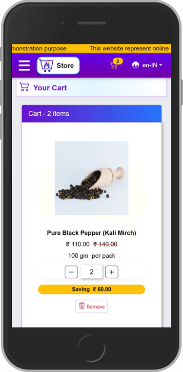 Aadhyarupam cloud-native applications - shopping cart