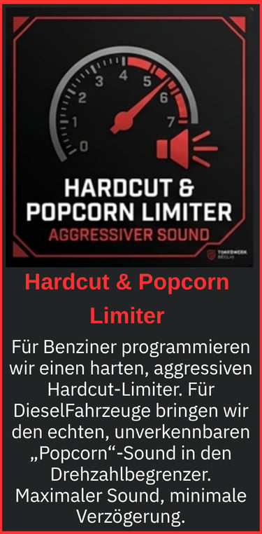 Hardcut Limiter und Popcorn Sound für Diesel und Benziner Berlin