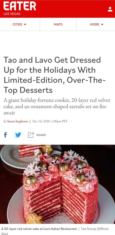 a 20 layer red velvet cake decorated for the holidays