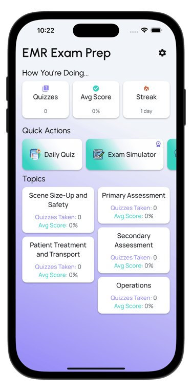 emr exam prep screenshot