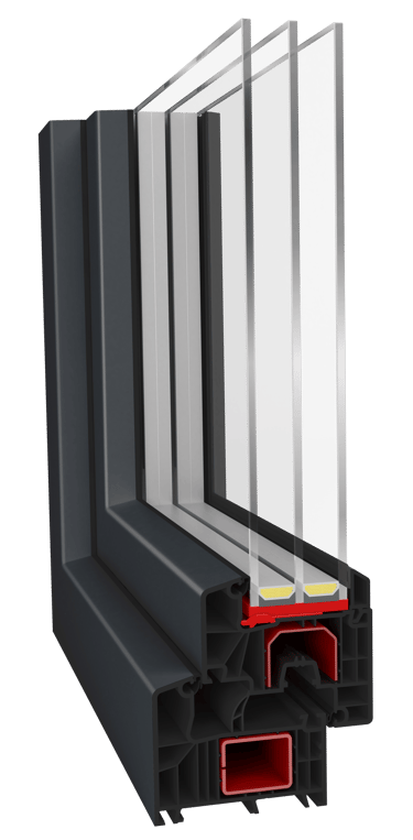 a window with a glass window and a window with a glass door