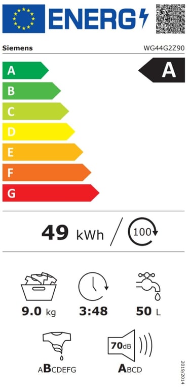 Energielevel der Siemens WG44G2Z90