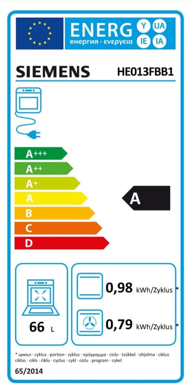 Energielevel vom Siemens MKEBLACK Herd Set