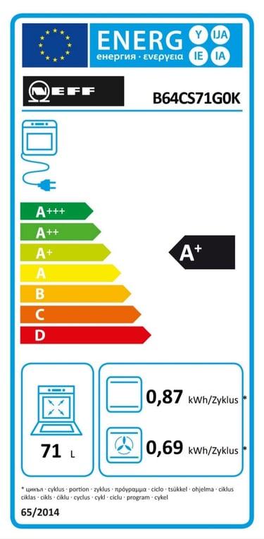 Energielevel vom NEFF B64CS71G0K