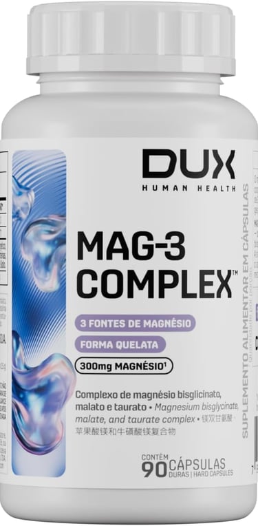 MAG-3 Complex Dux Nutrition: tríplo magnésio para performance. Vida Performance.