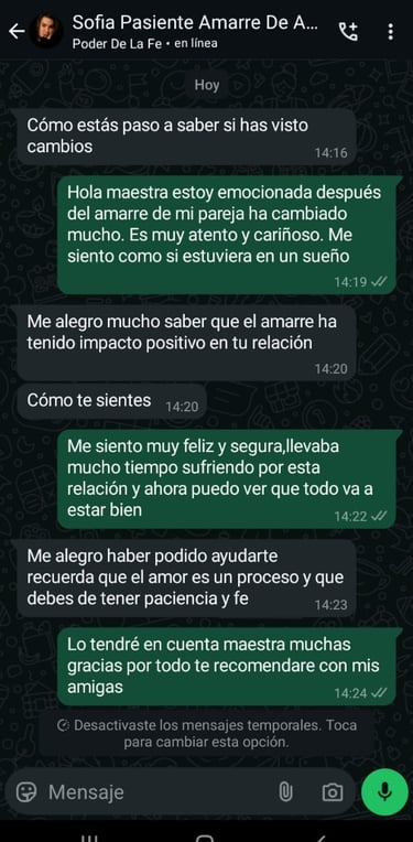 testimonios de agradecimiento