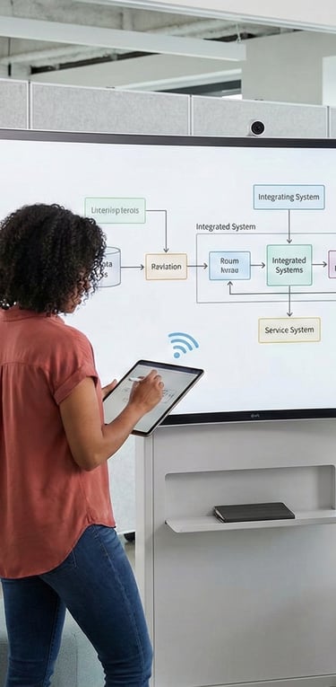 business infrastructure concepts interlocking seamlessly to represent fluid system integration
