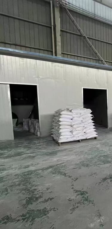 Side photo of the factory building.