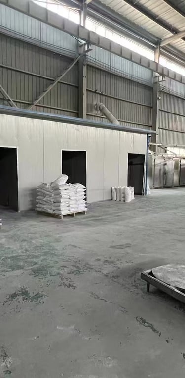 Side photo of the factory building.