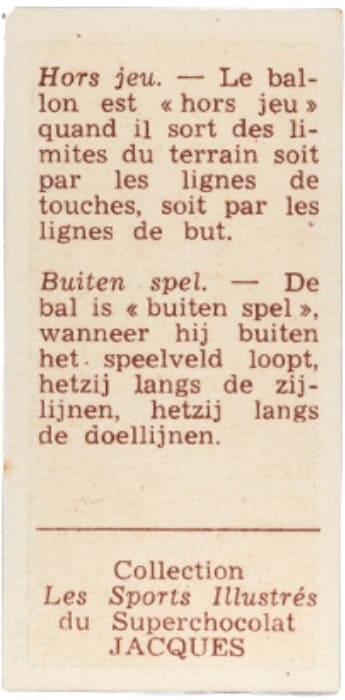 1930s Jacques Chocolat Les Sports Illustres Type 1 Basketball #17 Buiten spel
