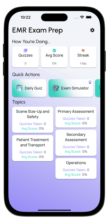 emr exam prep screenshot
