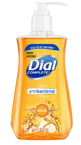 Dial complete antibacterial soap dispenser