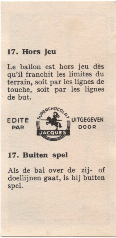 1934 Jacques Chocolat Les Sports Illustres Serie S Type 2 No 17 Basketball Card (back)