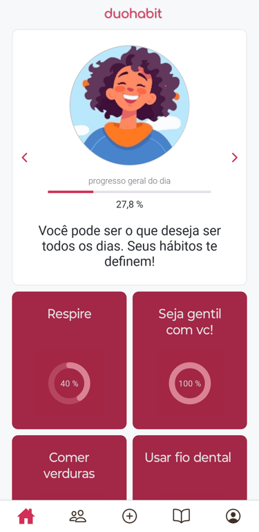 Visualize sua lista diária de hábitos