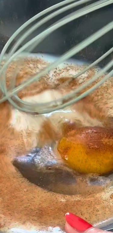 Whisk together the Egg, Plant-based Milk and Cinnamon