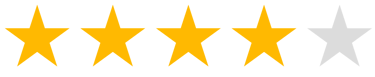 Four Star rating with four gold stars