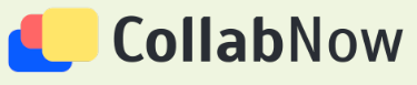 CollabNow logo featuring colorful square icons and bold black typography for collaboration software.