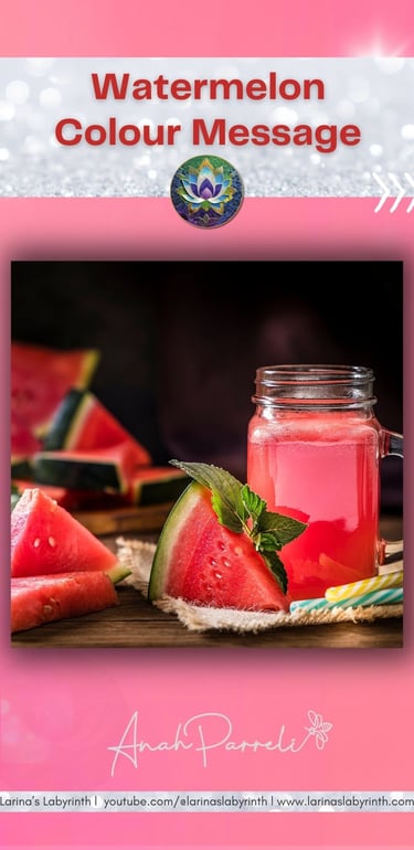 Colour message: Power of Watermelon pink  Colour Healing, Color Healing